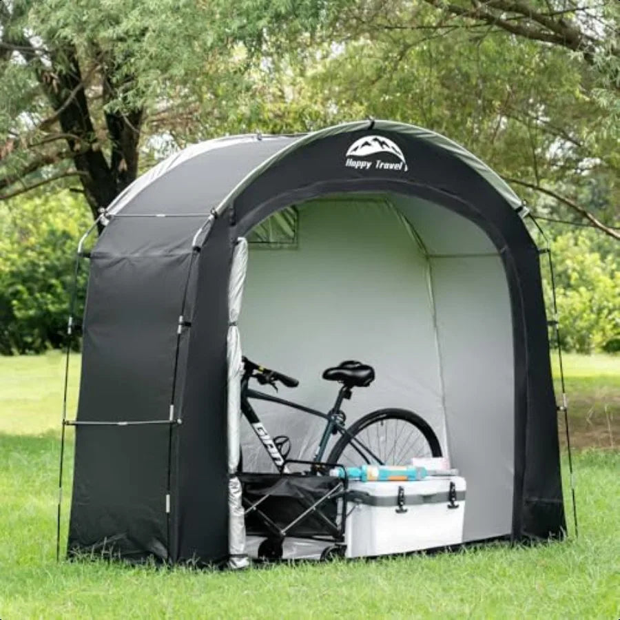 Bike Storage Tent ShedLarge Outdoor Waterproof Bicycle Covers Shelter with Window for 2 3 Bikes Oversized Outside Portable Shed