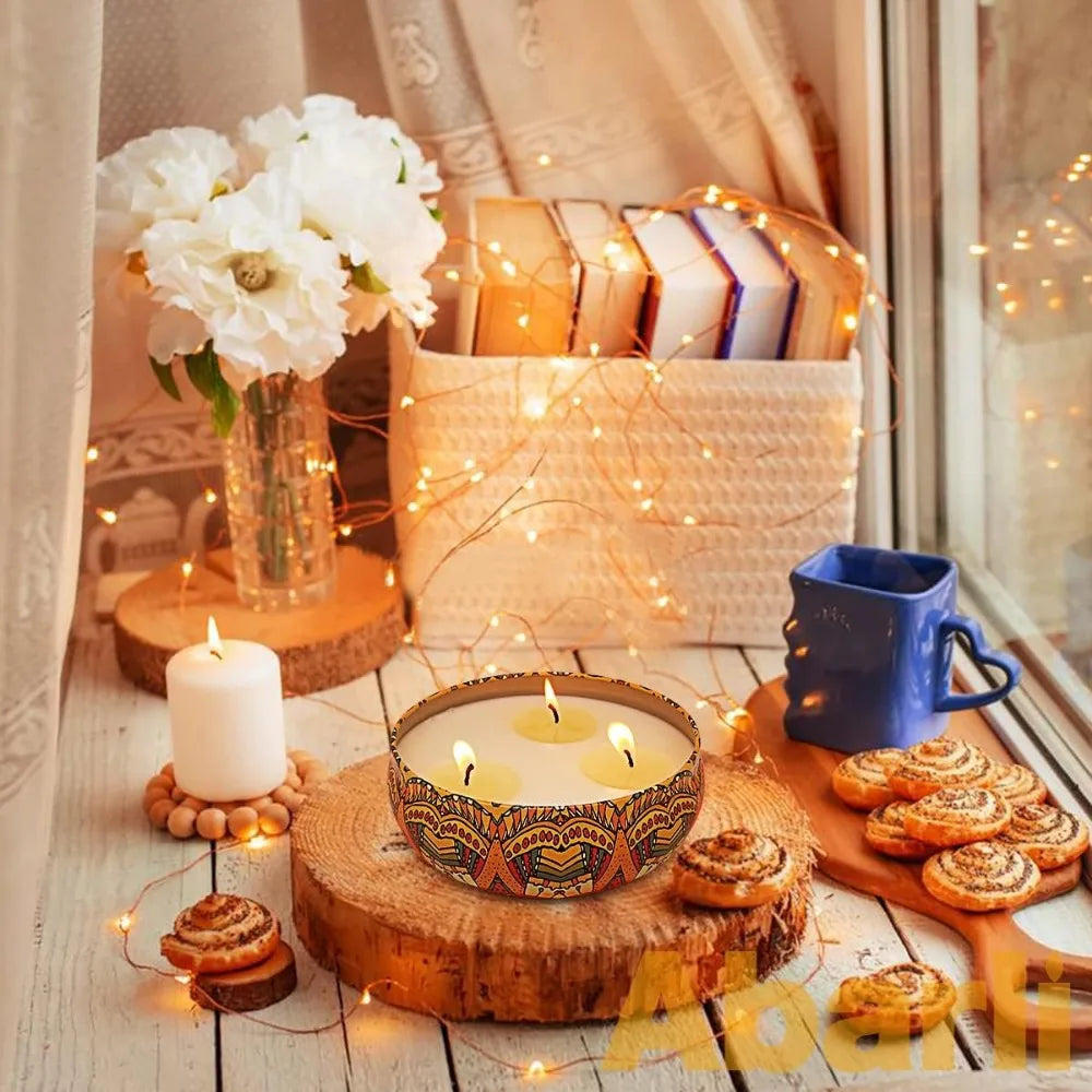 Citronella Outdoor Candle 3 Wick 13.5oz Soy Blue and White