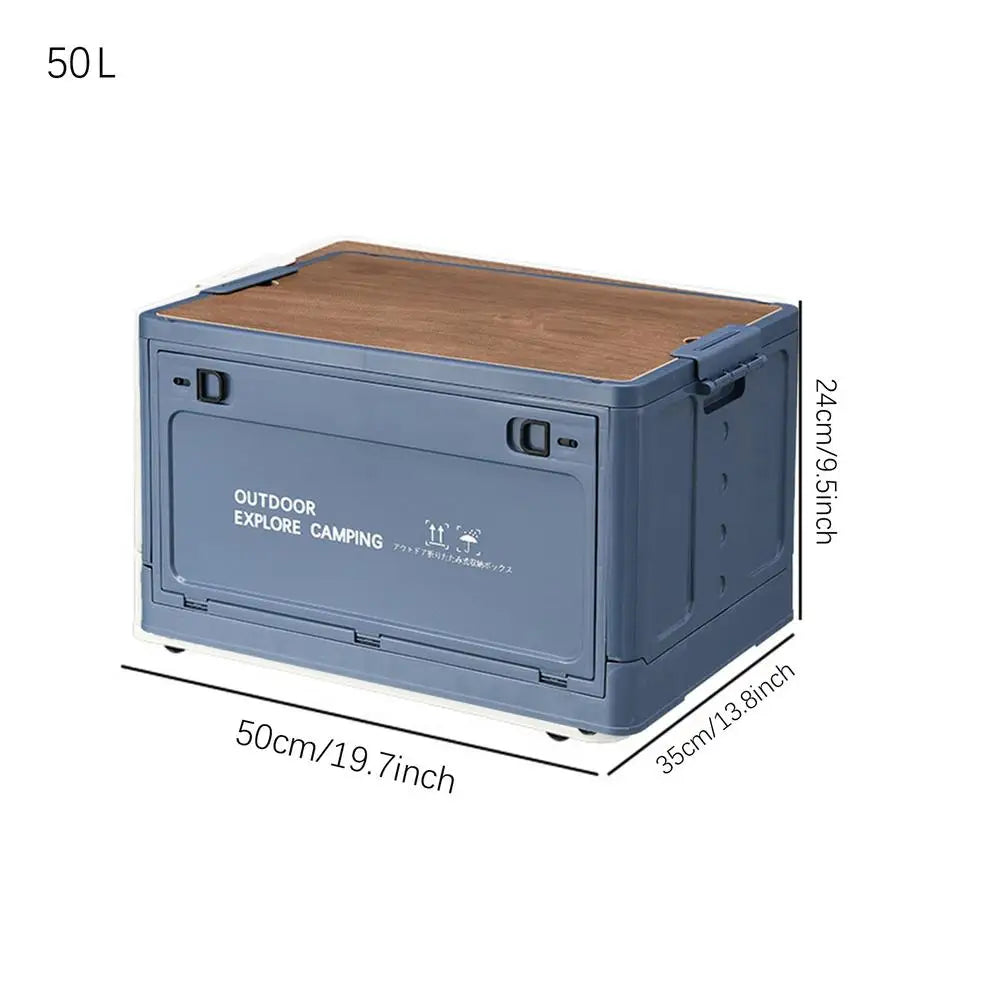 Outdoor Camping Folding Storage Box Tourist Table Car Storage Box Travel Storage Bin With Lids And Handles Camping Equipment