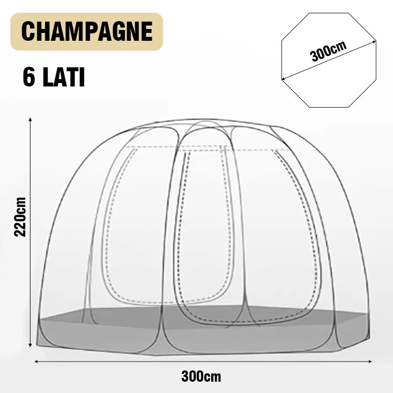 Outdoor Waterproof Transparent Dome Tent for 4-8 People Mushroom Shaped Camping Shelter Ideal for outdoor fun And Wild Trips