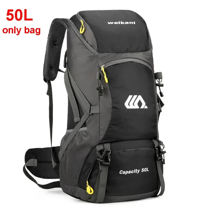 50L Travel Backpack Men Large Hiking Bag Tourist Rucksack Waterproof Outdoor Sports Climbing Mountaineering Bag Luggage
