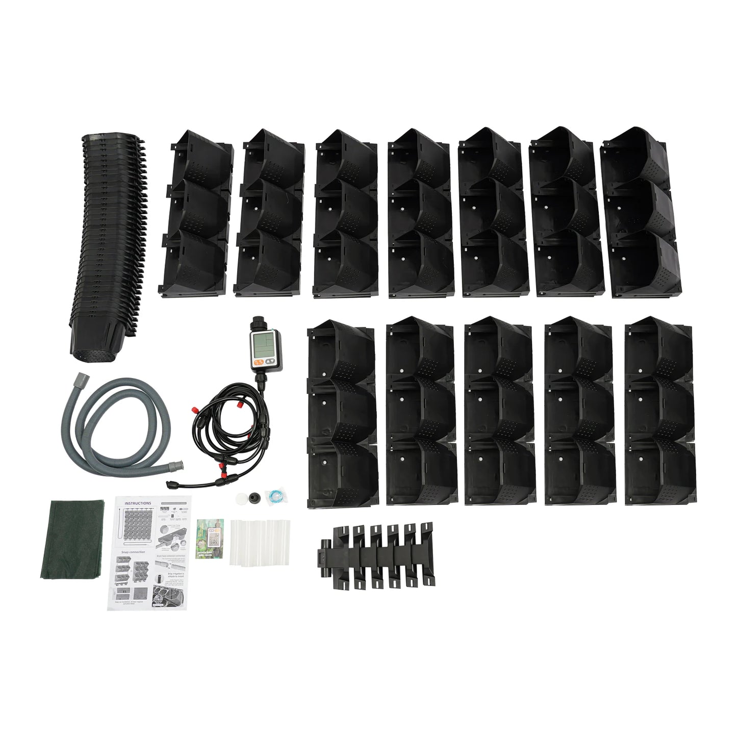 Black Sturdy and Durable Hanging Vertical Wall Planter Self Watering Garden Planter 36*Non-woven Fabrics