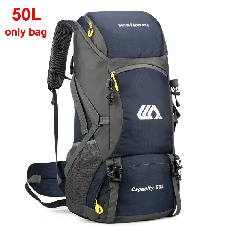 50L Travel Backpack Men Large Hiking Bag Tourist Rucksack Waterproof Outdoor Sports Climbing Mountaineering Bag Luggage