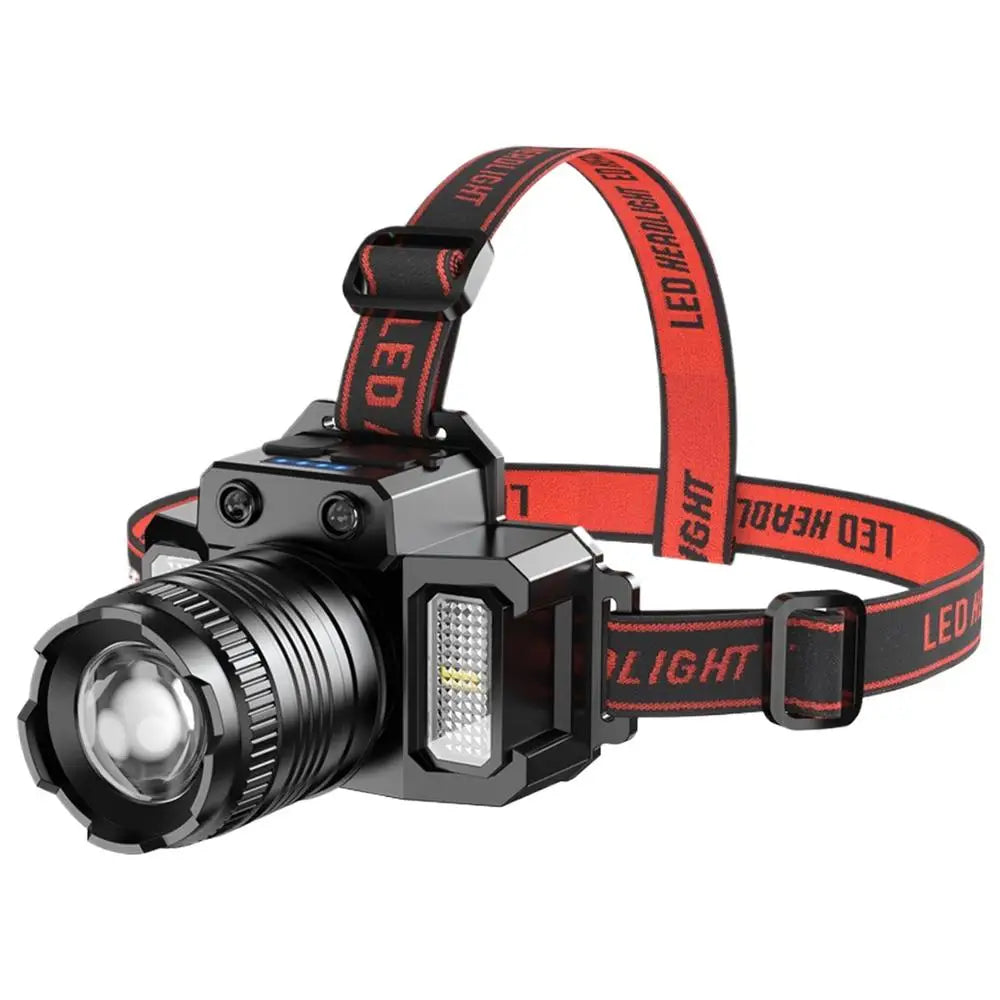Motion Sensor Headlight LED Rechargeable Head Lamp Portable Outdoor Supplies Battery Powered Headlight For Camping Hiking