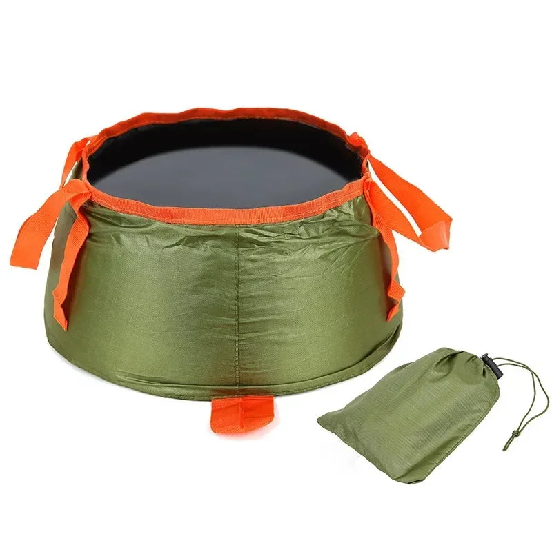 Folding Portable Washbasin with Foldable Bucket for Camping  Shower with Storage Bag Camping Equipment