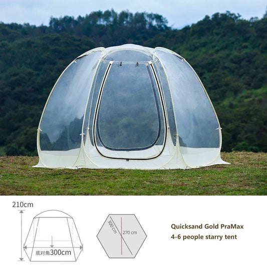 Outdoor Waterproof Transparent Dome Tent for 4-8 People Mushroom Shaped Camping Shelter Ideal for outdoor fun And Wild Trips