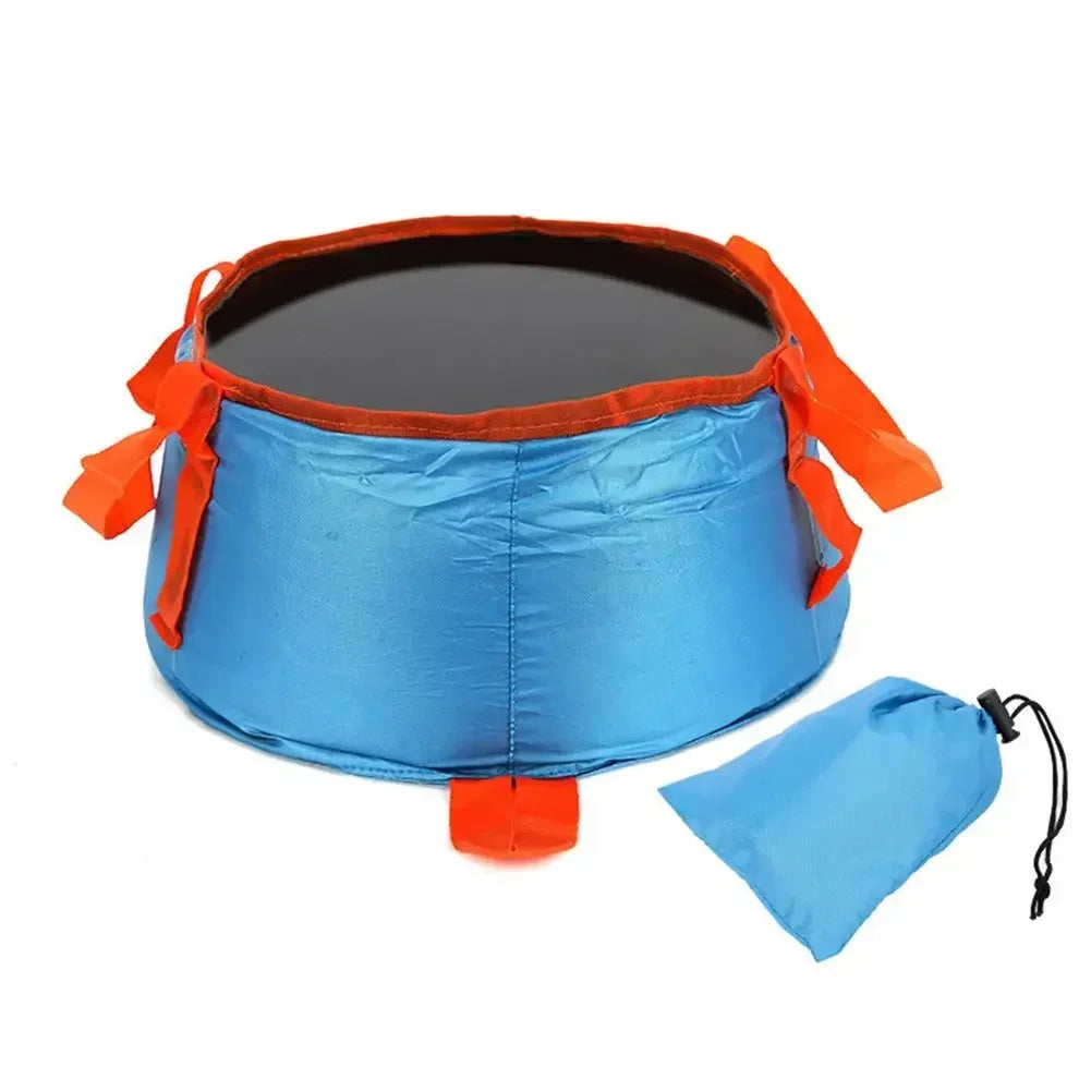 Folding Portable Washbasin with Foldable Bucket for Camping  Shower with Storage Bag Camping Equipment