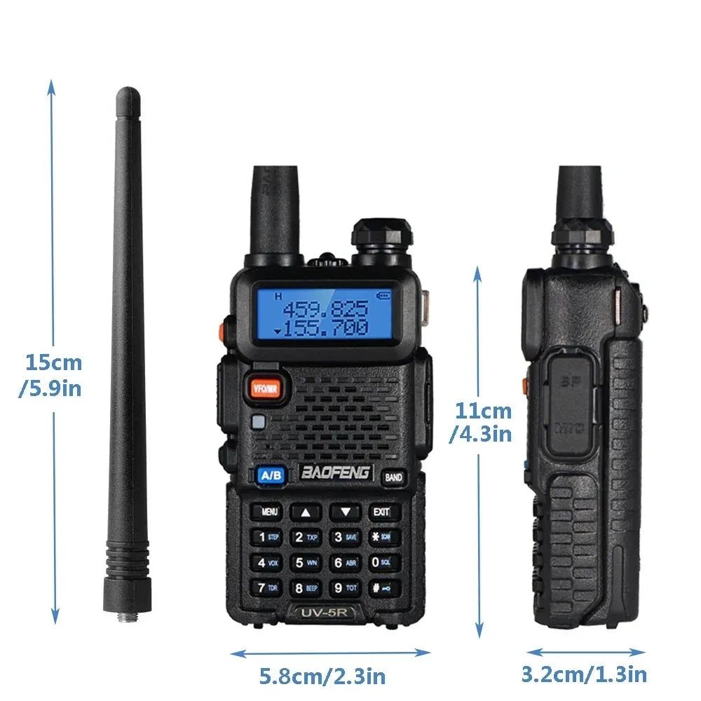 Baofeng UV5R 2 Pack Dual Band Two Way Radio 5W Long Range