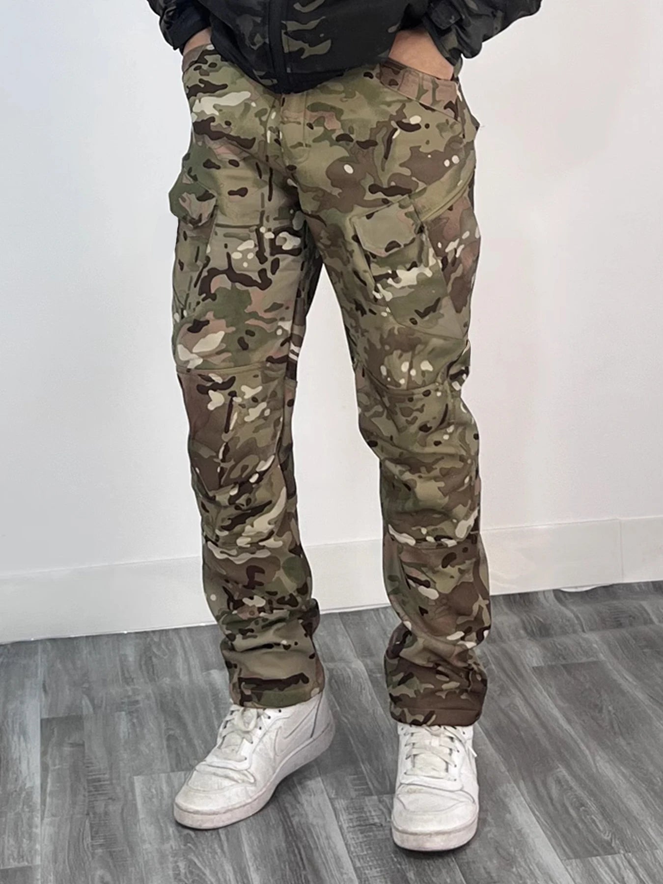 Men Combat Pants With Knee Pads Tactical Cargo Sport Trousers Camouflage Multicam Trekking Hunting Clothes