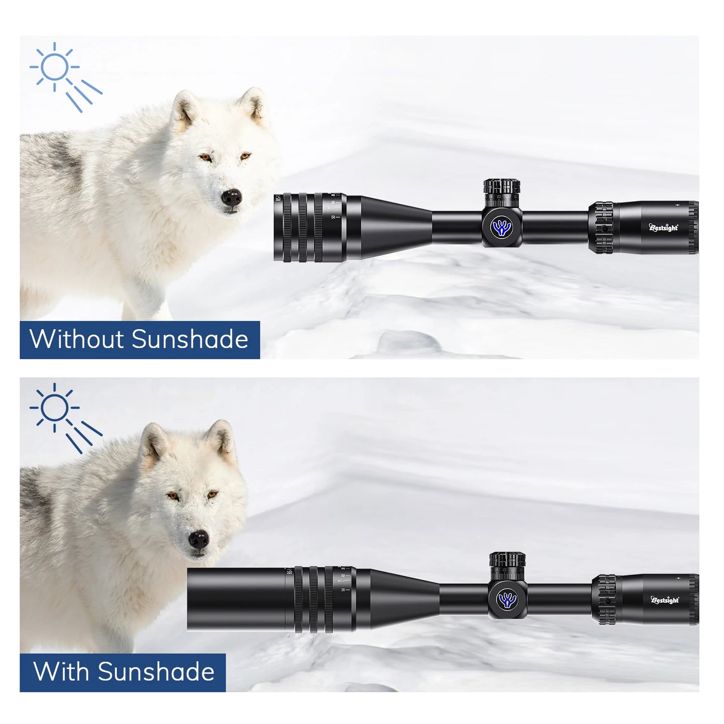 Baigish 4x16x44 AOE Riflescope Red Green Illuminated Sight