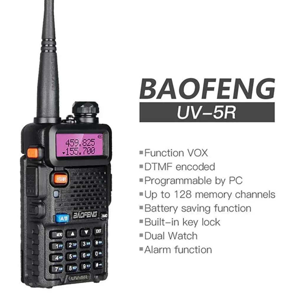 Baofeng UV5R 2 Pack Dual Band Two Way Radio 5W Long Range