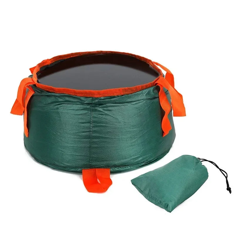 Folding Portable Washbasin with Foldable Bucket for Camping  Shower with Storage Bag Camping Equipment