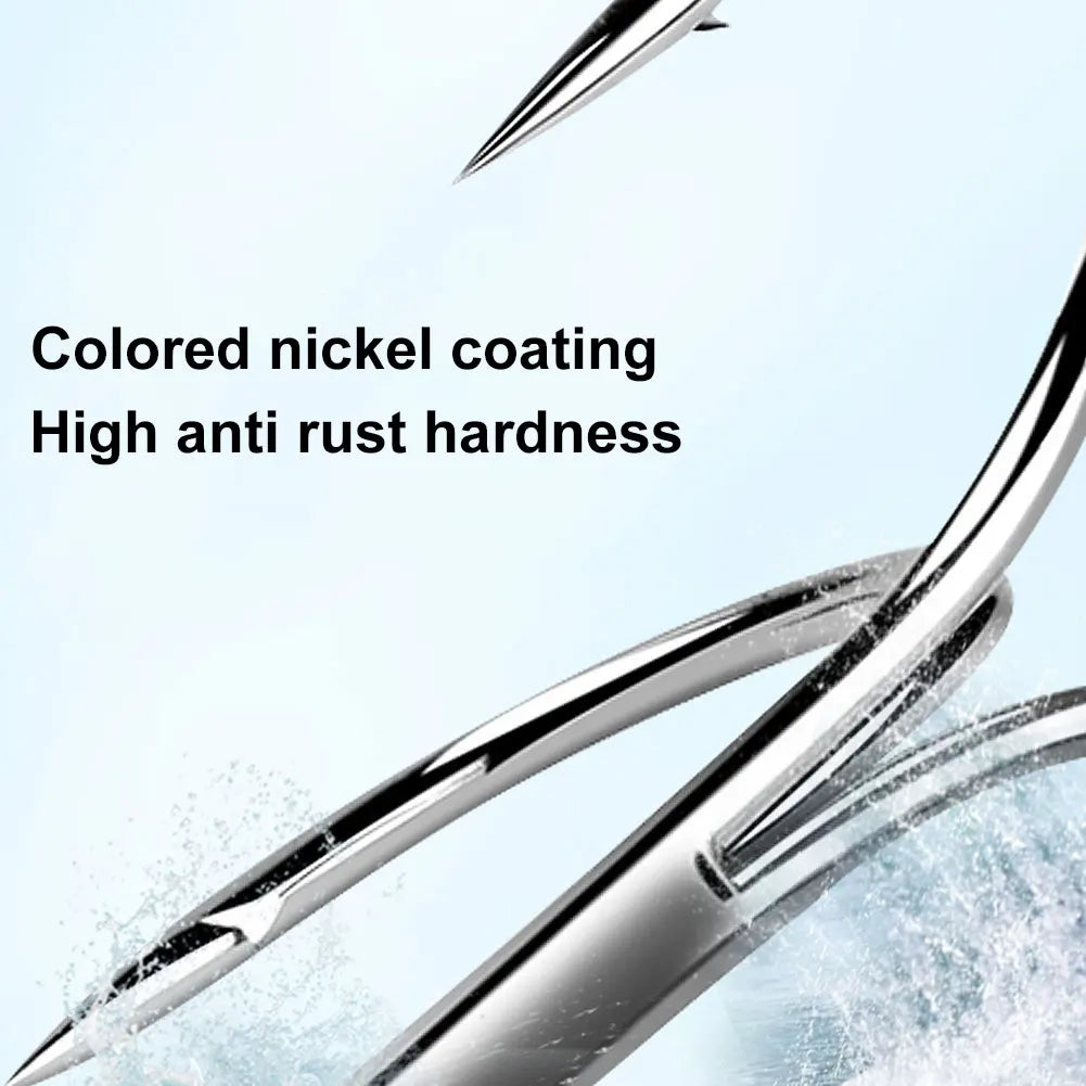 High Carbon Steel Treble Hook 5 Colors Luminous Treble Hook Barbed Sharp Triple Hook for Saltwater Freshwater Fishing