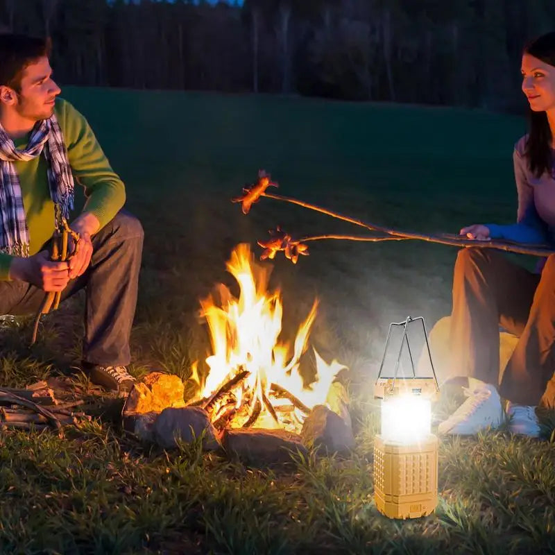 Solar Camping Light Bright Solar-Powered Camping Light Rechargeable 3000Mah Waterproof Portable Lantern For Travel Backpacking