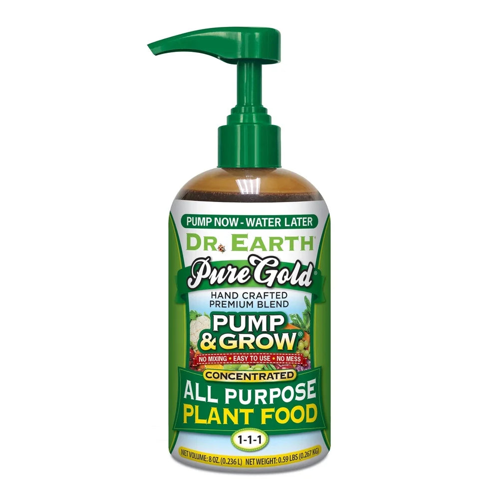 Pure Gold All Purpose Plant Food Fertilizer 1-1-1 Concentrated Liquid Easy Application Indoor Outdoor Feeds Plants Non Toxic