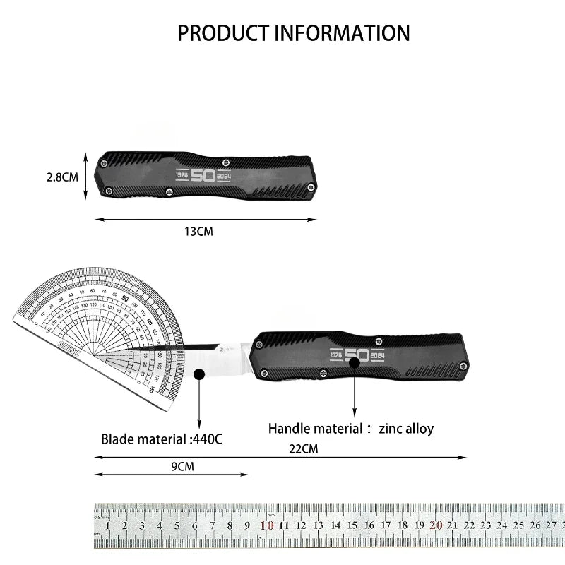 K9000 Diskin Livewire Knife D2 Blade Zinc Aluminum Handle