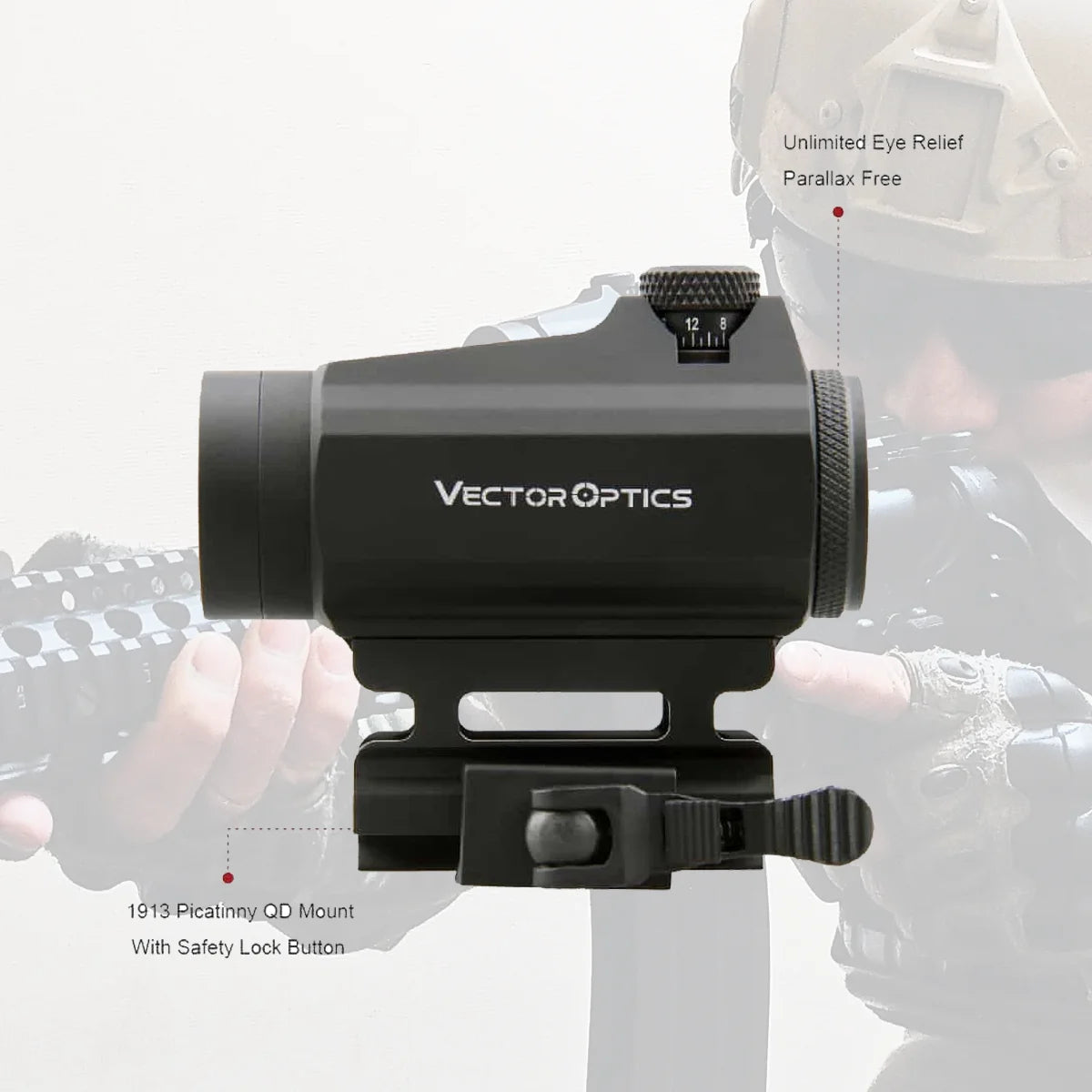 Vector Optics Maverick 1x22 GenII Red Dot Sight For AR 15