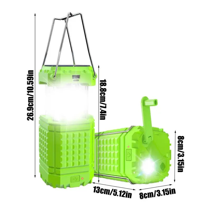 Solar Camping Light Bright Solar-Powered Camping Light Rechargeable 3000Mah Waterproof Portable Lantern For Travel Backpacking