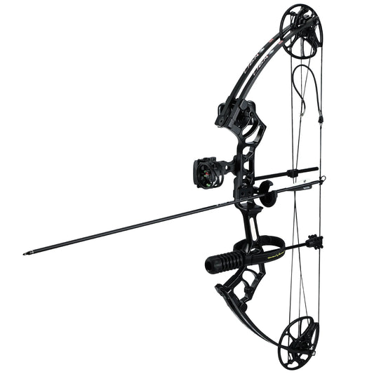 MOTION ZEUS Archery Ready to Hunt Compound Bow Package for Adults and Teens,0-70 Lbs 25"-31"Adjustable Shooting Practice Bow