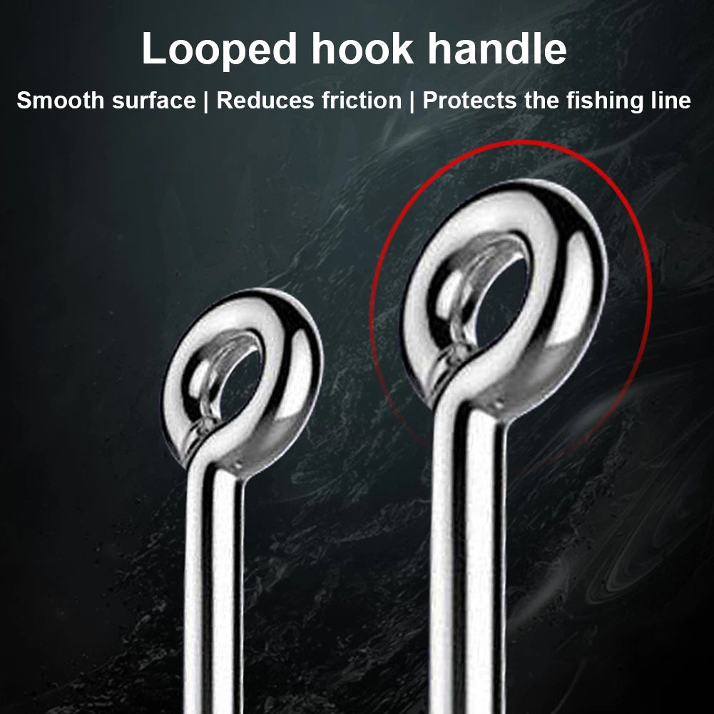 200pcs Fishing Circle Hooks Saltwater Octopus Fishing Hooks Barbed Fish Hooks Carp Fishhook for Bass Salmon Fishing Accessories